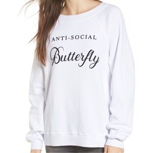Wildfox Anti-Social Butterfly Sweatshirt